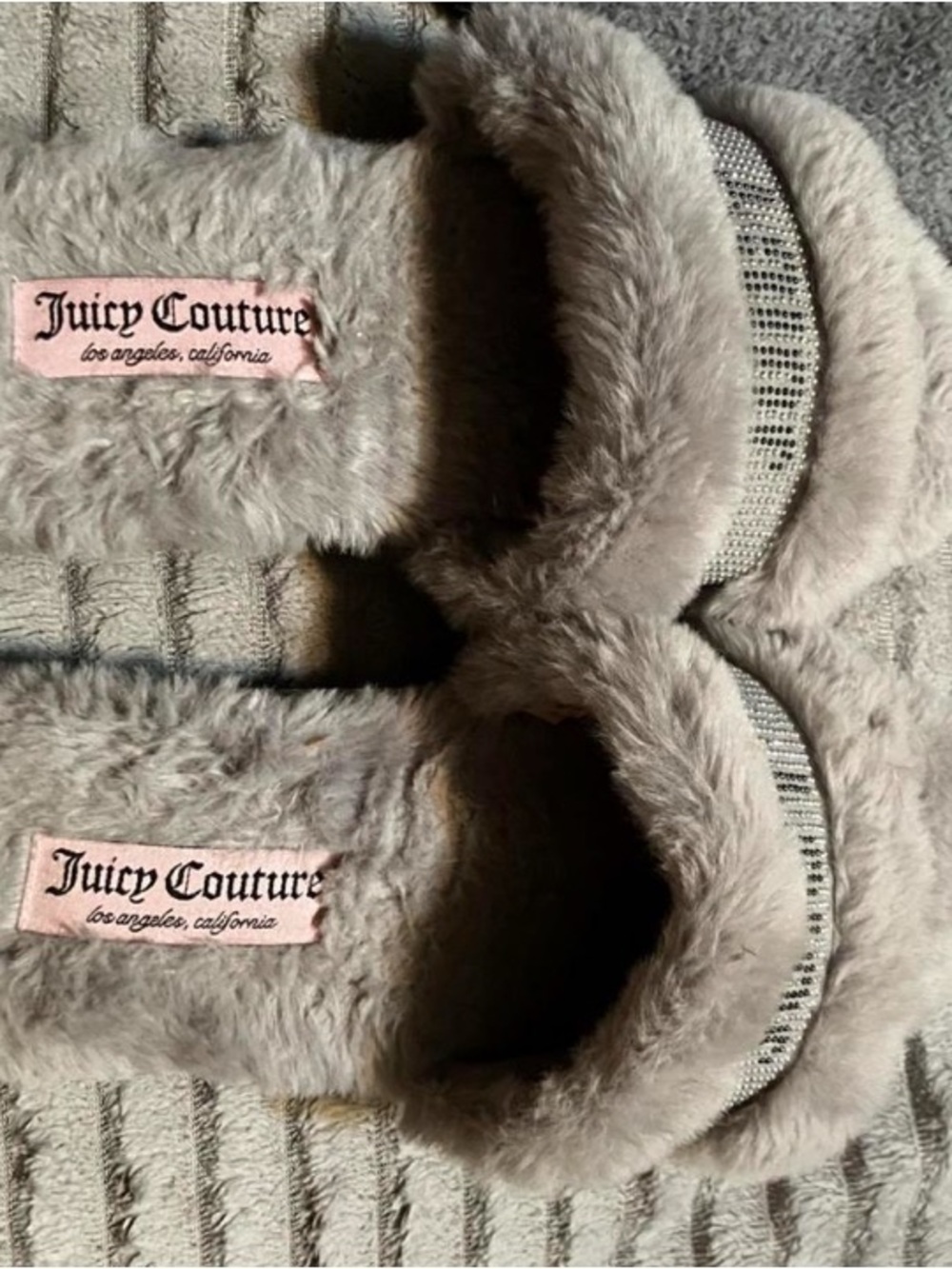 Juicy Couture Plush Teddy Jacket in Light Gray